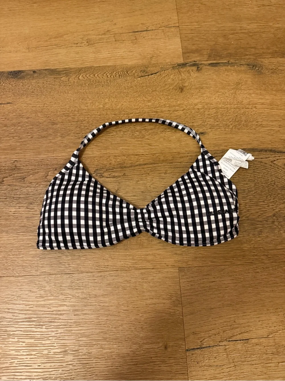 Muse Black & White Gingham Sports Bra